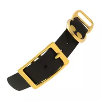 Schwarz & Messing - 25 mm Biothane Adapter Mit Nieten Schwarz & Messing - 25 mm Biothane Adapter Mit Nieten