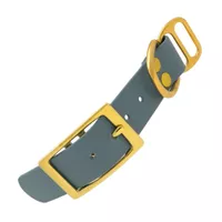 Petrol Blau & Messing - 25 mm Biothane Adapter Mit Nieten Petrol Blau & Messing - 25 mm Biothane Adapter Mit Nieten