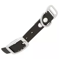 Schwarz - 20 mm Biothane Adapter Mit Nieten Schwarz - 20 mm Biothane Adapter Mit Nieten