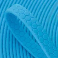 PVC-beschichtetes Gurtband HEXA 'Sky Blau' 10 mm PVC-beschichtetes Gurtband HEXA 'Sky Blau' 10 mm
