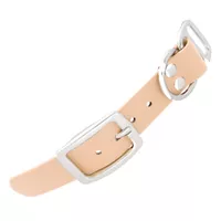 Powder Tan & Silber - 25 mm Biothane Adapter Mit Nieten Powder Tan & Silber - 25 mm Biothane Adapter Mit Nieten