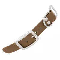 Coyote Braun & Silber - 25 mm Biothane Adapter Mit Nieten Coyote Braun & Silber - 25 mm Biothane Adapter Mit Nieten